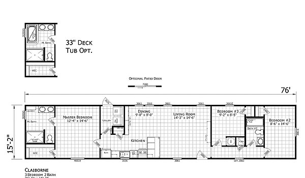 Palmetto / The Claiborne 1676H32006 Layout 69800