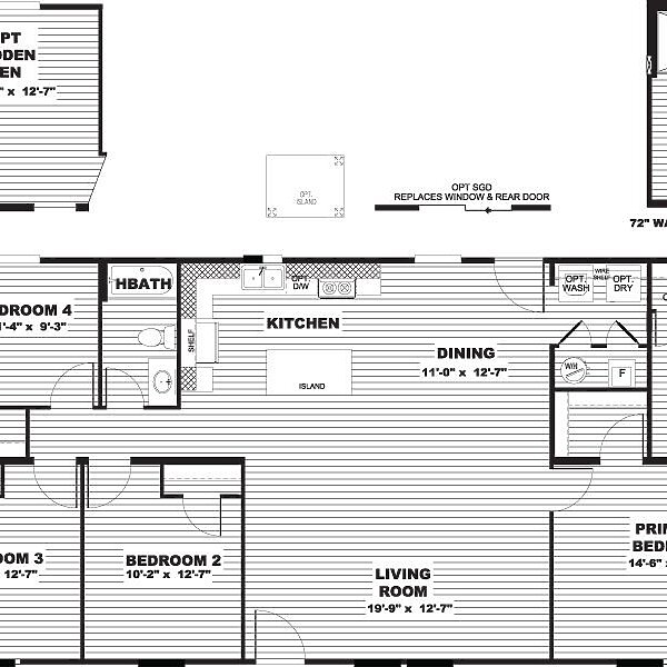 Ultra Pro Flex / Ultra Flex 28X56 4BR 29UPF28564AH Layout 93352