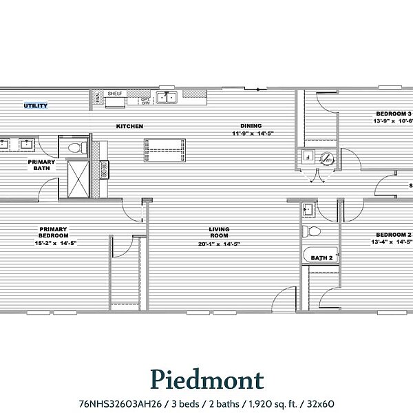 New Haven / Piedmont 76NHS32603AH26 Layout 128254