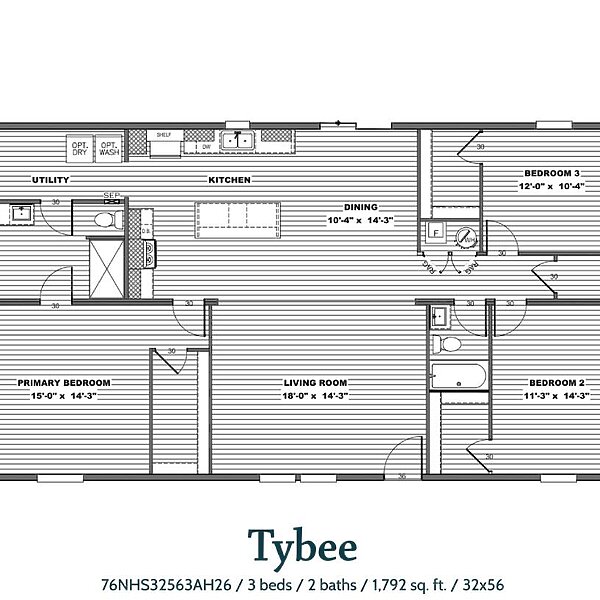 New Haven / Tybee 76NHS32563AH26 Layout 128257