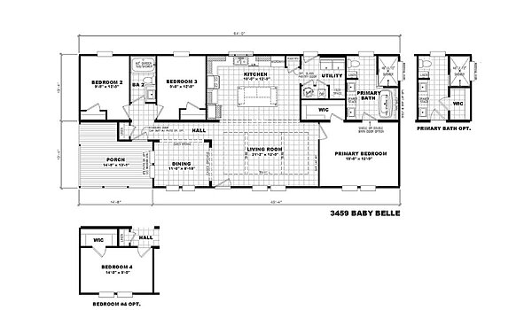 Carolina / Baby Belle 58CAR28643BH Layout 132300