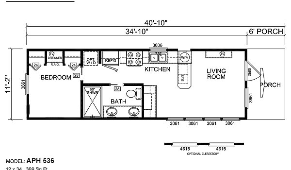 Park Model RV / APH 536 Layout 32616