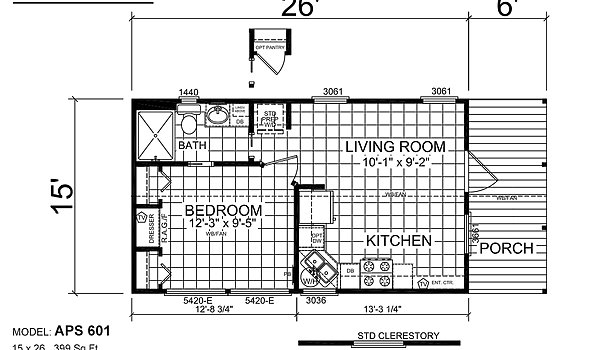 Park Model RV / APS 601 Layout 32667