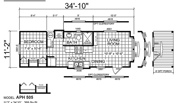 Park Model RV / APH 505 Layout 32838