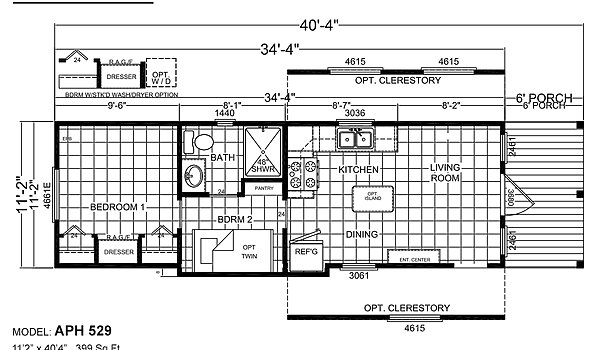 Park Model RV / APH 529 Layout 32920