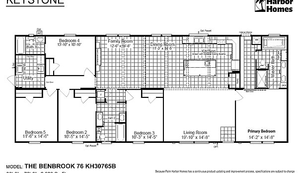 Keystone / The Benbrook 76 KH30765B Layout 51698