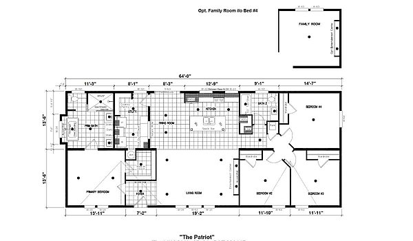 Patriot Homes / The Lincoln PAT 28644F Layout 86801