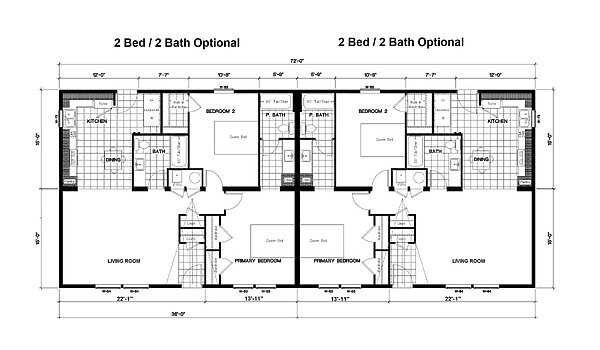Duplex / 30x72 Duplex 2-2 x 2-2 Layout 115571