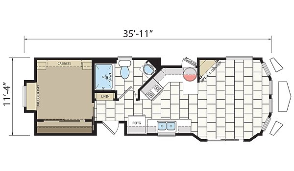 Park Model RV / Desert Vista DV102 Layout 39988