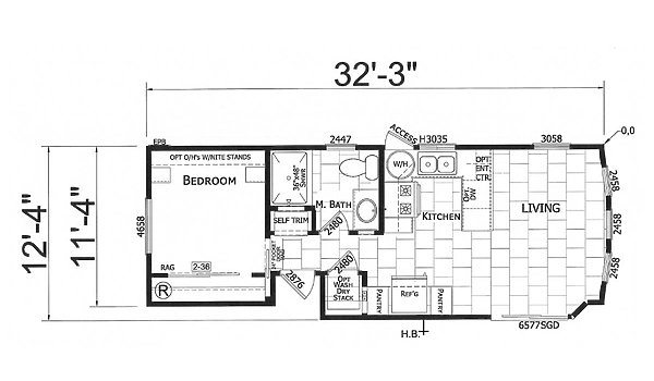 Park Model RV / Sonoran SN-33 Layout 69692