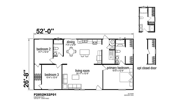 Prime Series / Mercer 2852H32P01 Layout 125499