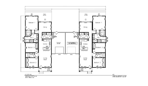 Multi-Family Series / Model 3 Layout 123080