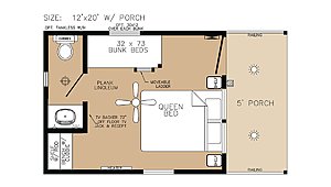 America's Park Cabins Premium Cabin Series / APC-PC-15FP Layout 56129