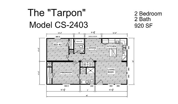 Creekside Series / The Tarpon CS-2403 Layout 81374