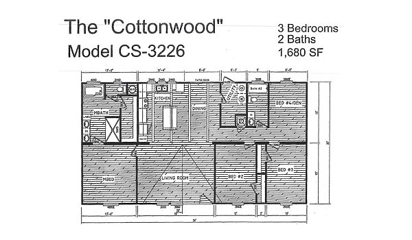 Creekside Series / The Cottonwood CS-3226 Layout 90765