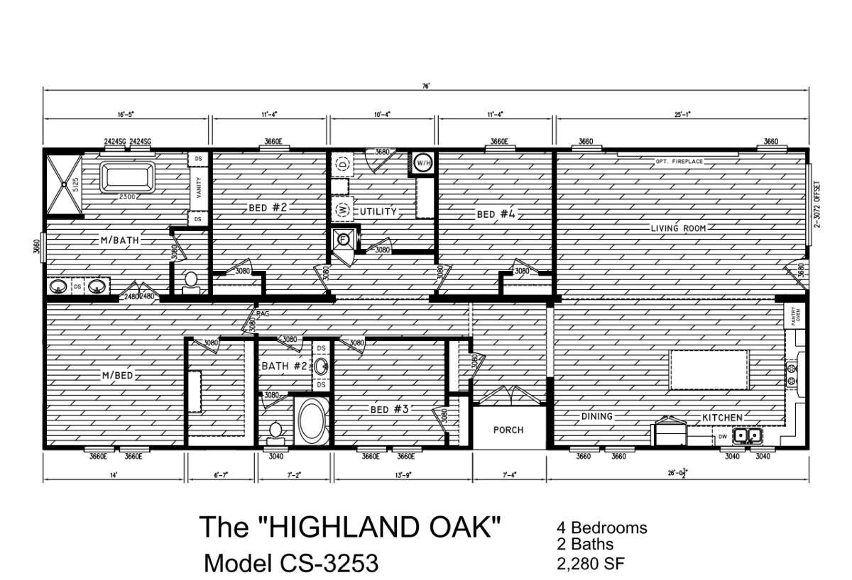 Creekside Series The Highland Oak CS 3253 By Timber Creek Housing