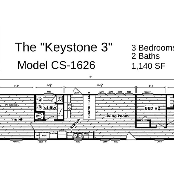 Creekside Series / The Keystone 3 CS-1626 Layout 119515