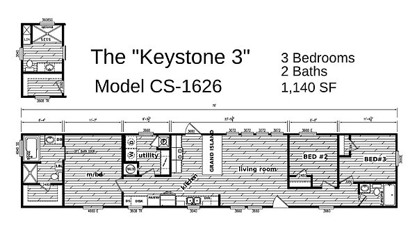 Creekside Series / The Keystone 3 CS-1626 Layout 119515