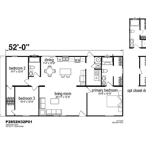 Prime Series / Mercer 2852H32P01 Layout 117684