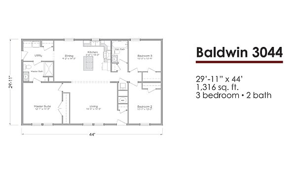 Liberty Series 30-Wide / Baldwin 3044 Layout 111092