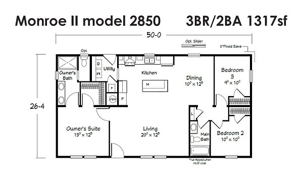Evolution Series / Monroe II 2850 Layout 118497