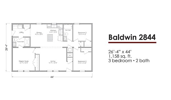 Liberty Series 28-Wide / Baldwin 2844 Layout 118541
