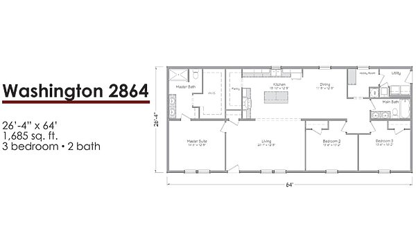 Liberty Series 28-Wide / Washington 2864 Layout 118546