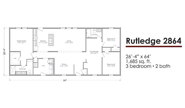 Liberty Series 28-Wide / Rutledge 2864 Layout 118548