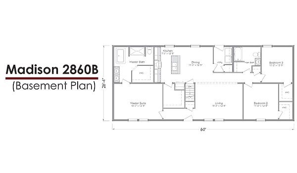 Liberty Series 28-Wide / Madison 2860B Layout 118553