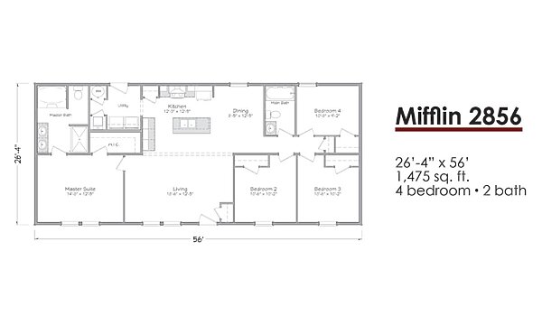 Liberty Series 28-Wide / Mifflin 2856 Layout 118556