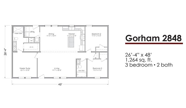 Liberty Series 28-Wide / Gorham 2848 Layout 118564