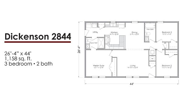 Liberty Series 28-Wide / Dickenson 2844 Layout 118566