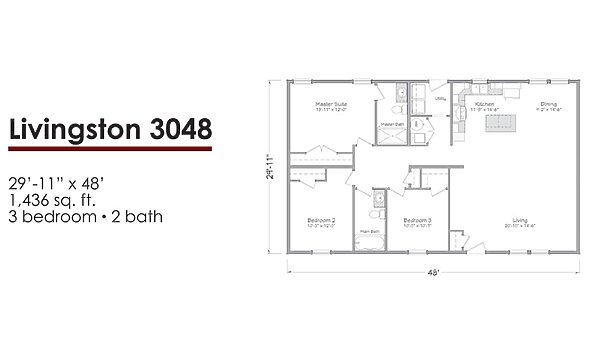 Liberty Series 30-Wide / Livingston 3048 Layout 118574