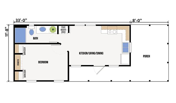 Park Model and Tiny Homes / The Lanny Layout 91296