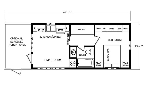 Tiny Homes / Base Camp 4B 103 Layout 92332