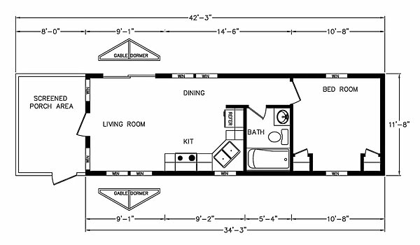 Tiny Homes / Hiker's Hideout 4B 101 Layout 92352