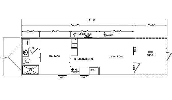 Tiny Homes / Rustic Ridge 4B 108 Layout 92372