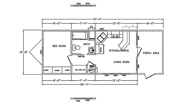 Tiny Homes / Blue Lagoon 4B 103 Hybrid Layout 92384