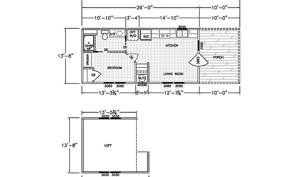 Tiny Homes / Meadowbrook 4B 130 Layout 92464