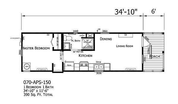 Park Model RV / APS-150 Layout 96449