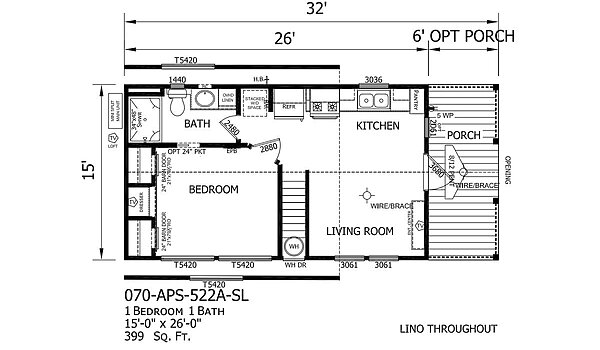 Park Model RV / APS-522A-SL Layout 96453