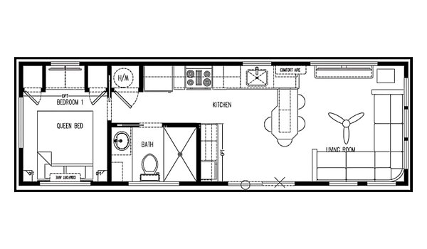 Great Outdoor Cottages / Horizon 300-K2 Layout 121793