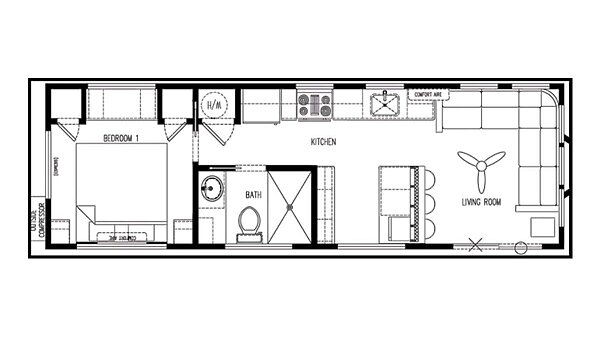 Great Outdoor Cottages / Horizon-300-K1 Layout 121802