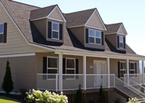 Exterior photo of a cape cod style manufactured home