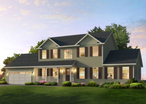 Exterior photo of a two story modular home