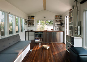 Interior photo of a tiny modular home