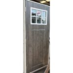 38 x 82 Charcoal 6 Lite Door with White Trim and FVS