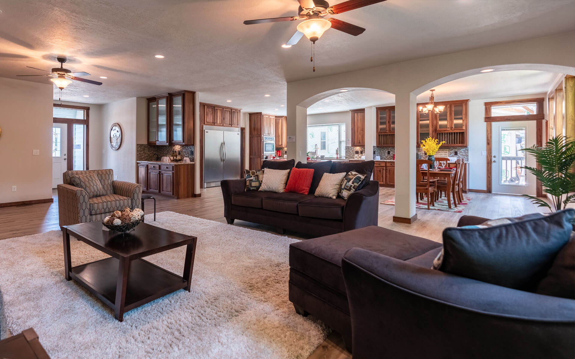 Interior photo of a manufactured home living room