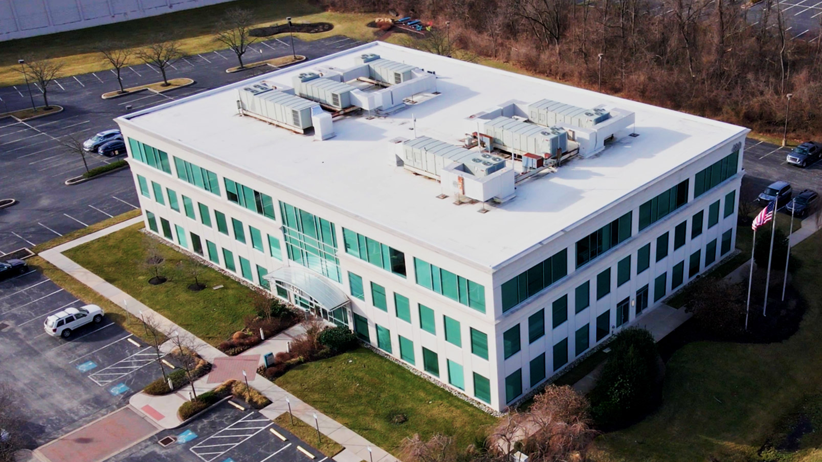 Aerial photo of the Tammac office building